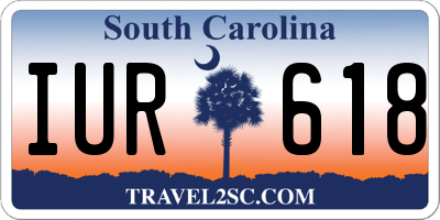 SC license plate IUR618