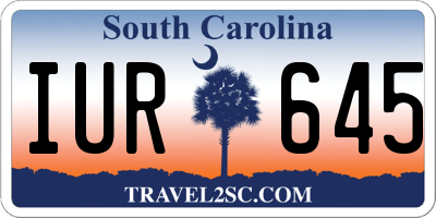 SC license plate IUR645