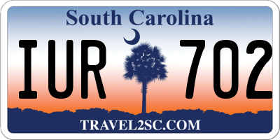 SC license plate IUR702