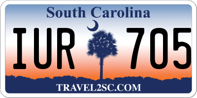 SC license plate IUR705