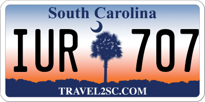 SC license plate IUR707