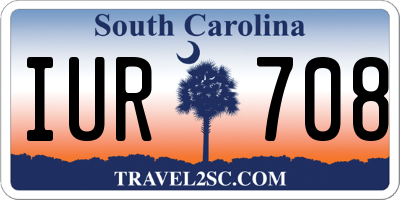 SC license plate IUR708