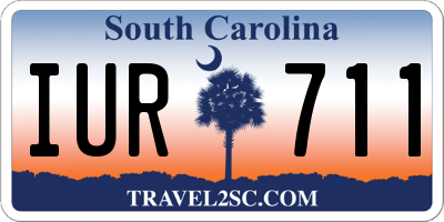 SC license plate IUR711