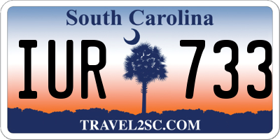 SC license plate IUR733