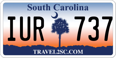 SC license plate IUR737
