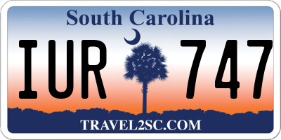 SC license plate IUR747