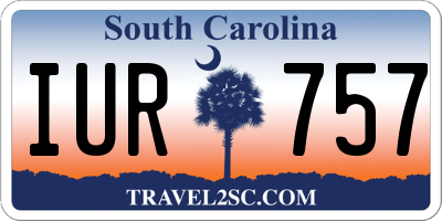 SC license plate IUR757
