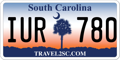 SC license plate IUR780