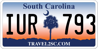 SC license plate IUR793