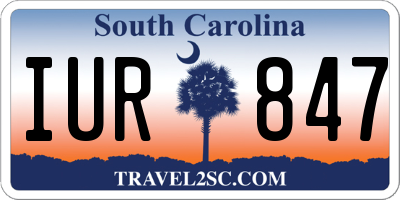 SC license plate IUR847