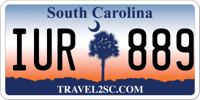SC license plate IUR889