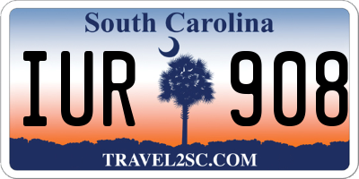 SC license plate IUR908