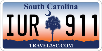 SC license plate IUR911