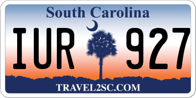 SC license plate IUR927