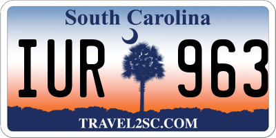 SC license plate IUR963