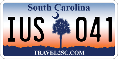 SC license plate IUS041