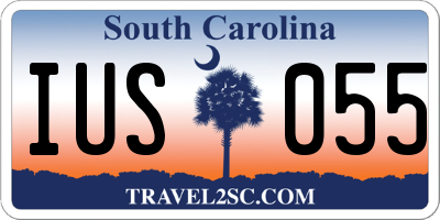 SC license plate IUS055