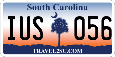 SC license plate IUS056