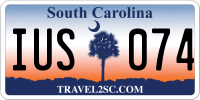 SC license plate IUS074