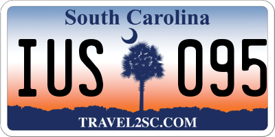 SC license plate IUS095