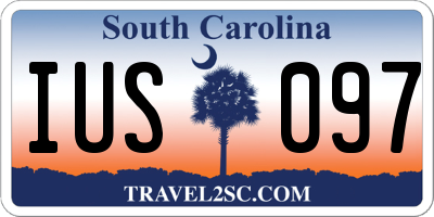 SC license plate IUS097