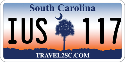 SC license plate IUS117