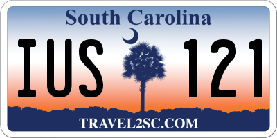 SC license plate IUS121