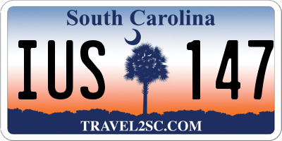 SC license plate IUS147