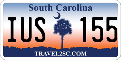 SC license plate IUS155