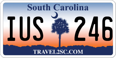 SC license plate IUS246