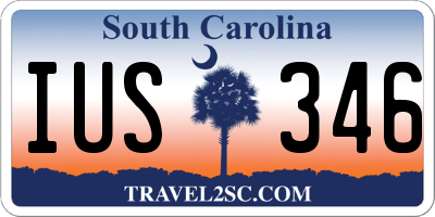 SC license plate IUS346