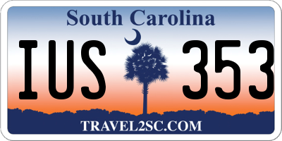 SC license plate IUS353
