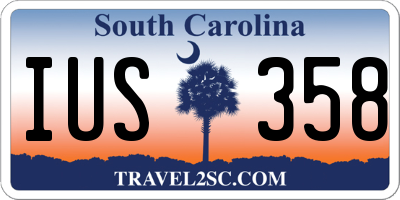 SC license plate IUS358