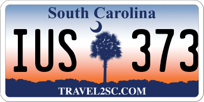SC license plate IUS373