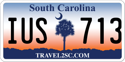SC license plate IUS713