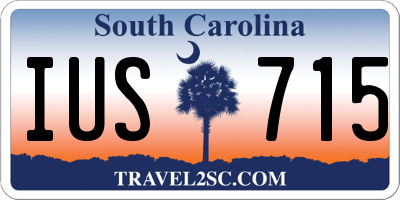 SC license plate IUS715