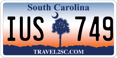 SC license plate IUS749