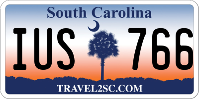 SC license plate IUS766