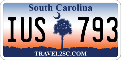 SC license plate IUS793