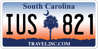 SC license plate IUS821