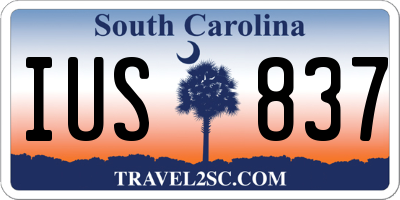 SC license plate IUS837