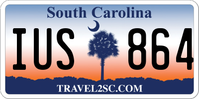 SC license plate IUS864