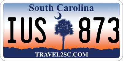 SC license plate IUS873