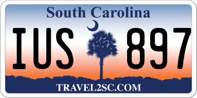SC license plate IUS897