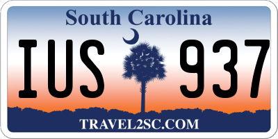 SC license plate IUS937