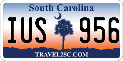 SC license plate IUS956