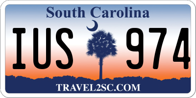 SC license plate IUS974