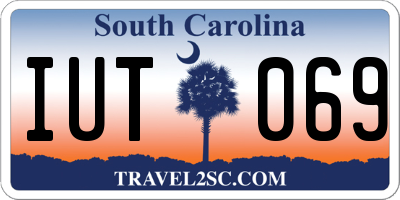 SC license plate IUT069