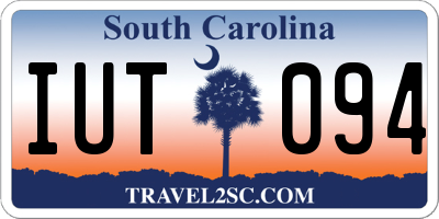 SC license plate IUT094