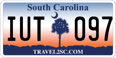 SC license plate IUT097